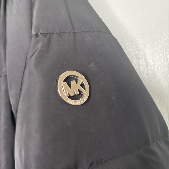 Michael Kors Black Quilted Puffer Coat Jacket Belted Zip Front Women’s Large - Picture 11 of 11